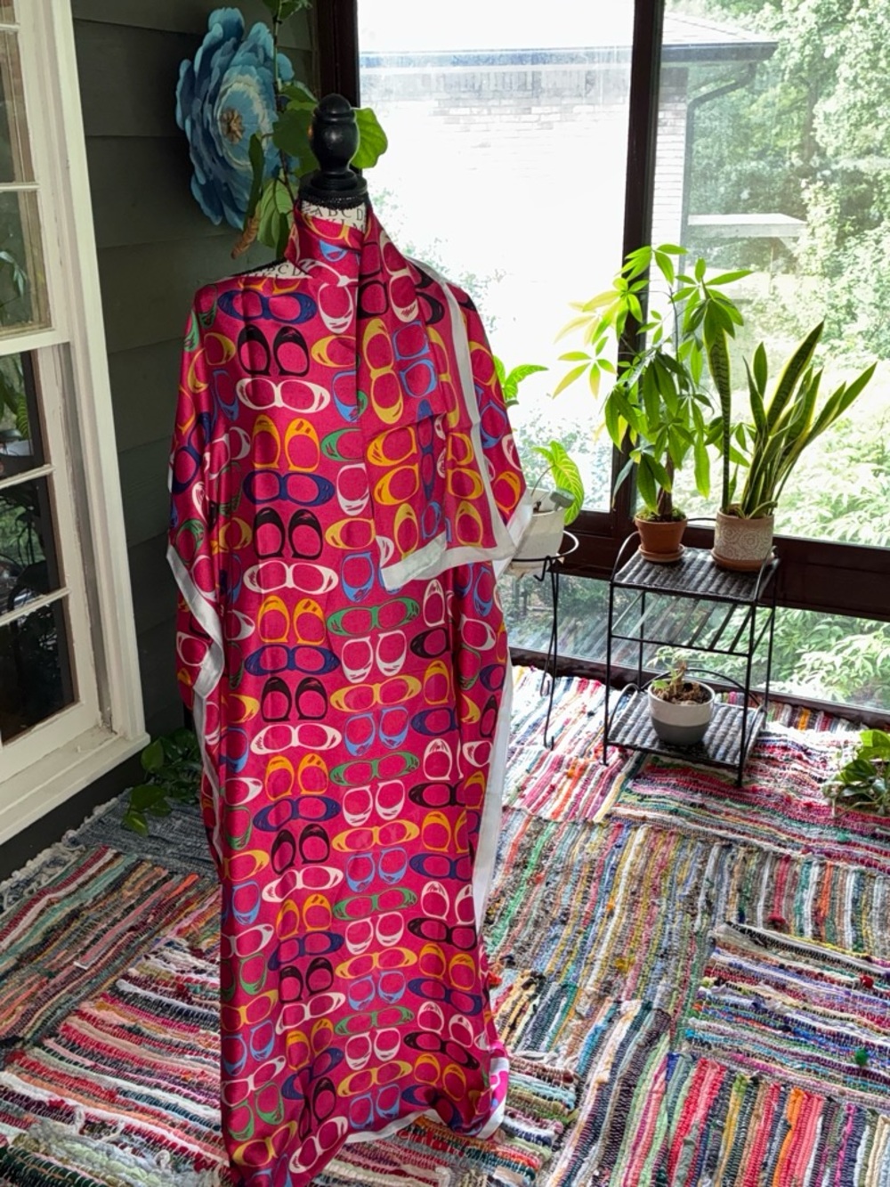 Women’s Bright Pink Geometric Pattern Dress